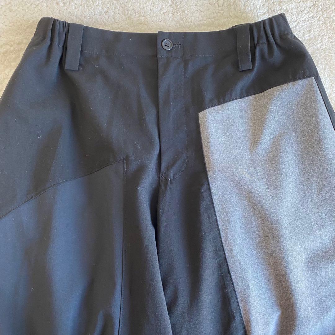 【萌/MOYURU】ワイドパンツ　モダン　【M〜L】クロップド　パネル　ガウチョ