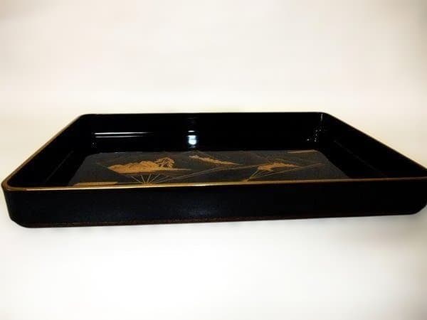 広蓋 金蒔絵 扇面 末広 本漆器 天然木