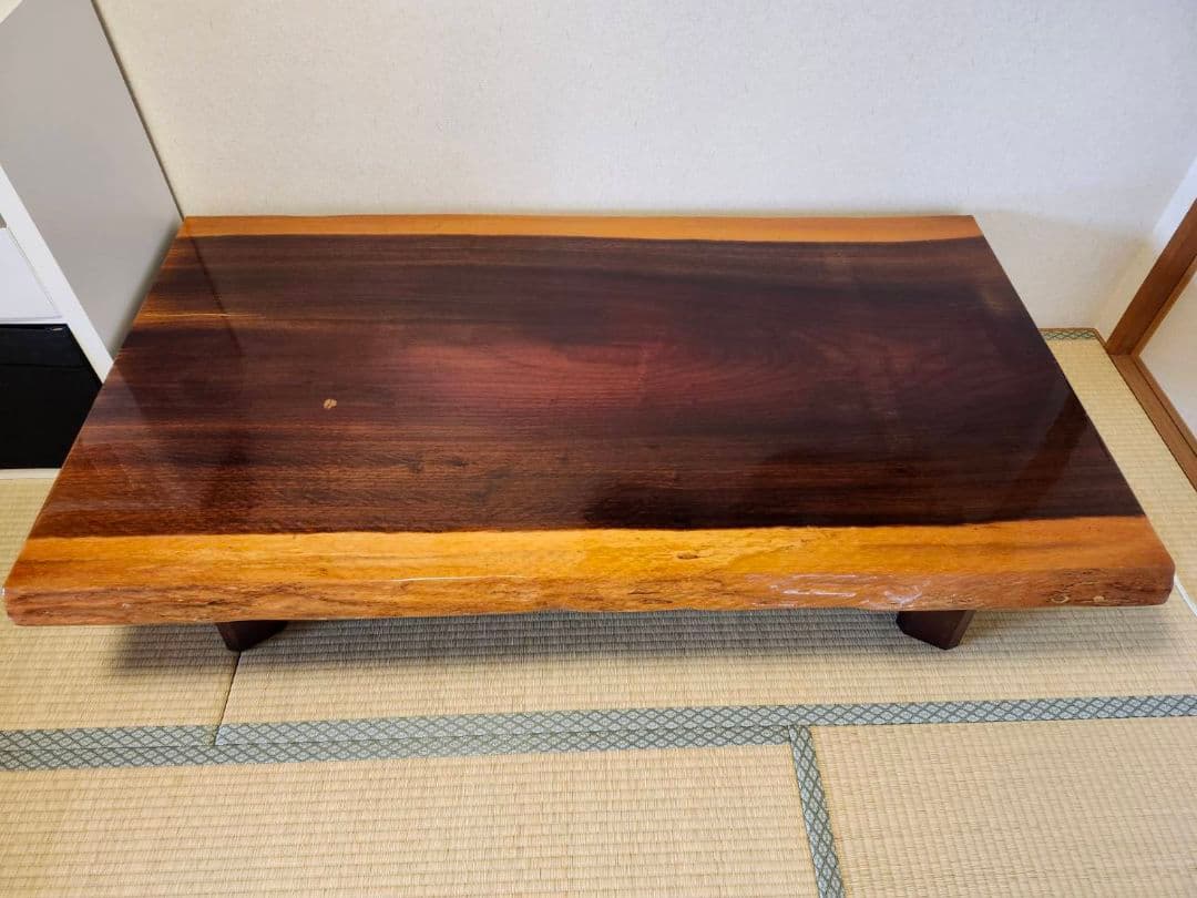 無垢材 光沢仕上げ 長方形座卓