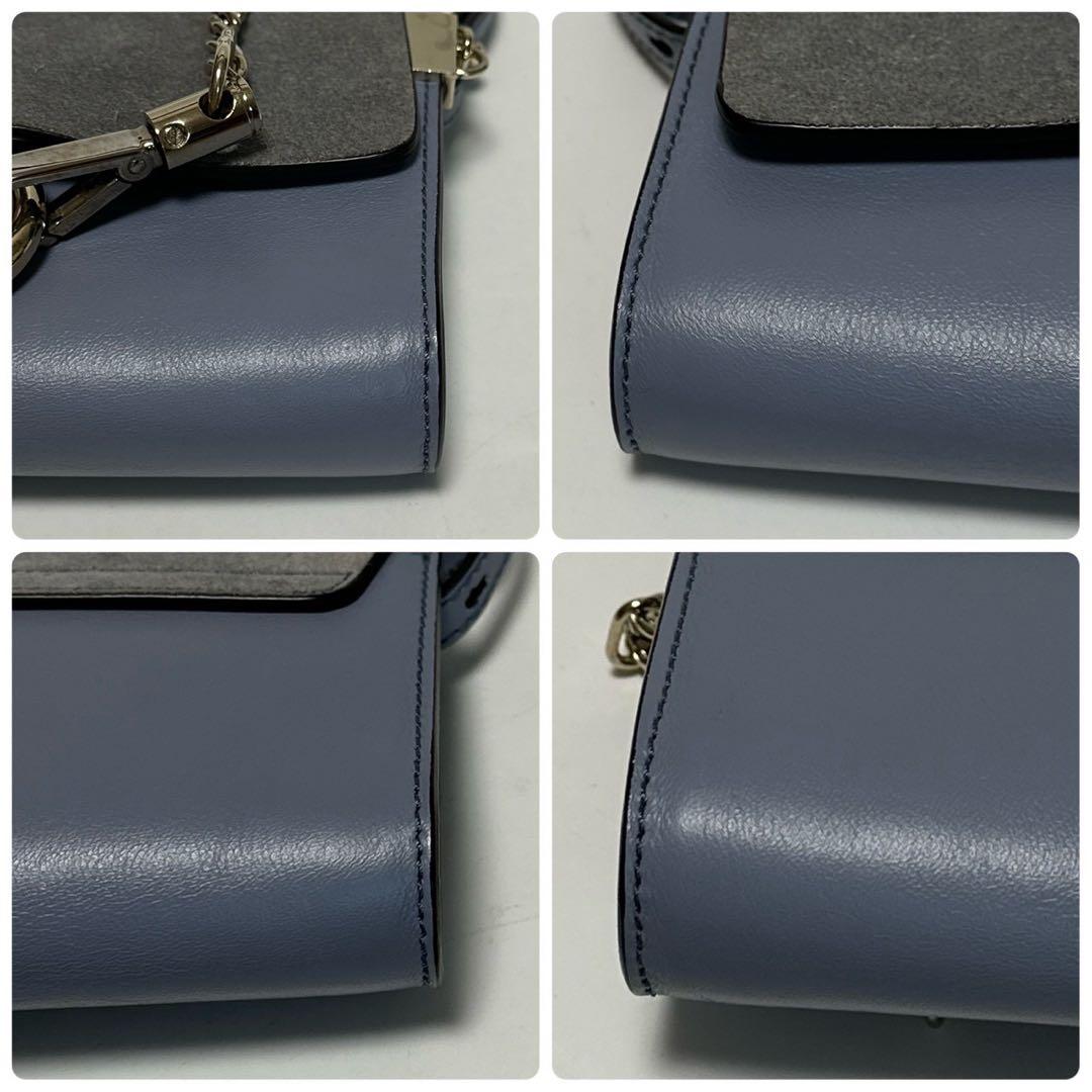 o33【美品】クロエ　フェイ　レザー　スエード　チェーン　ショルダーバッグ