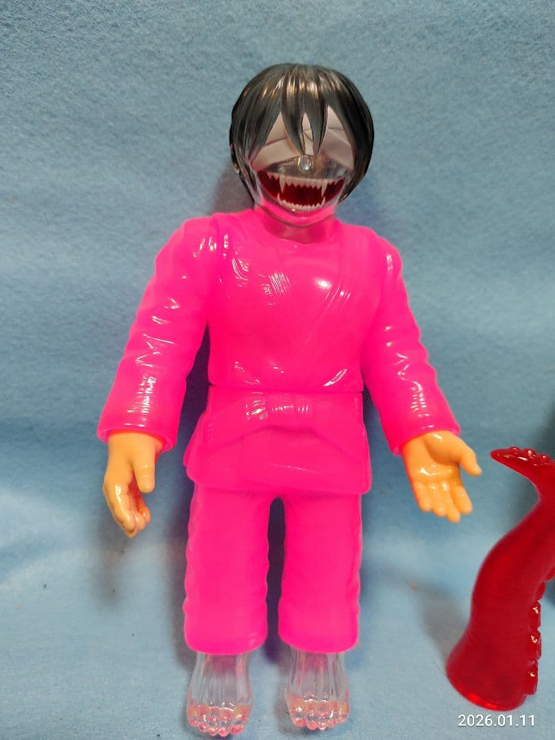 ピンクトイズ スーフェス タコ足ソフビくじ 当たり口裂け柔道女透明妖怪おばけ幽霊