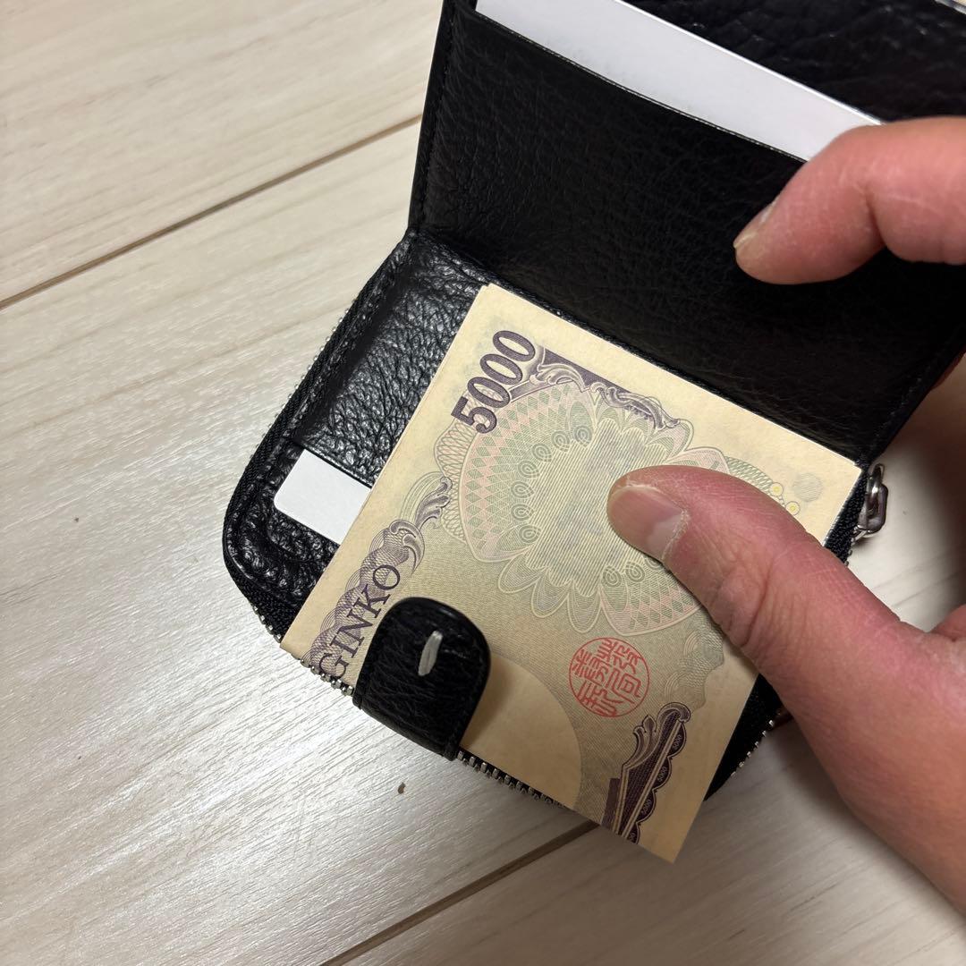 Maison Margiela 黒 レザー 二つ折り財布