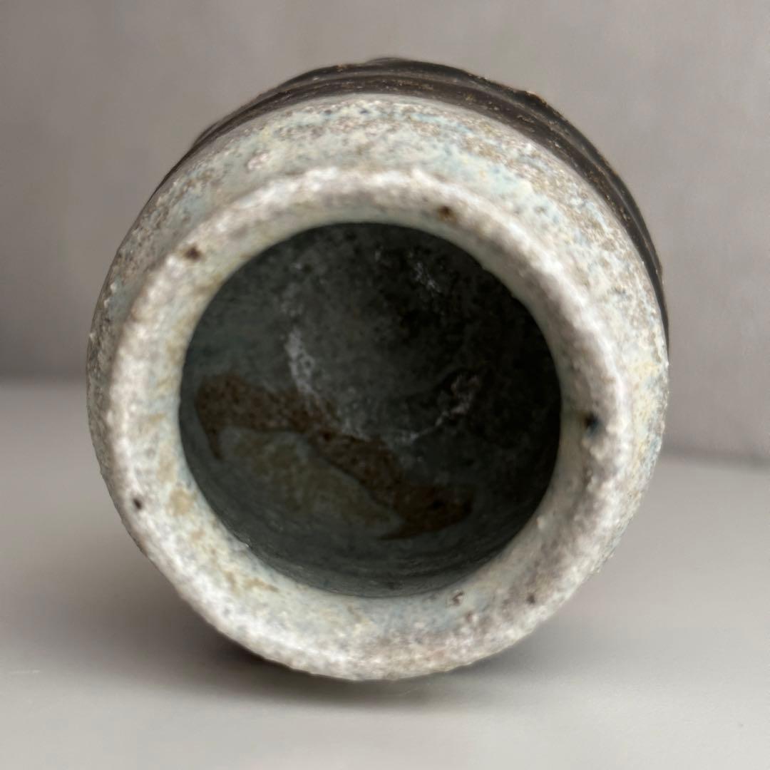 西岡小十 唐津 花器 朝鮮唐津 花入 共箱