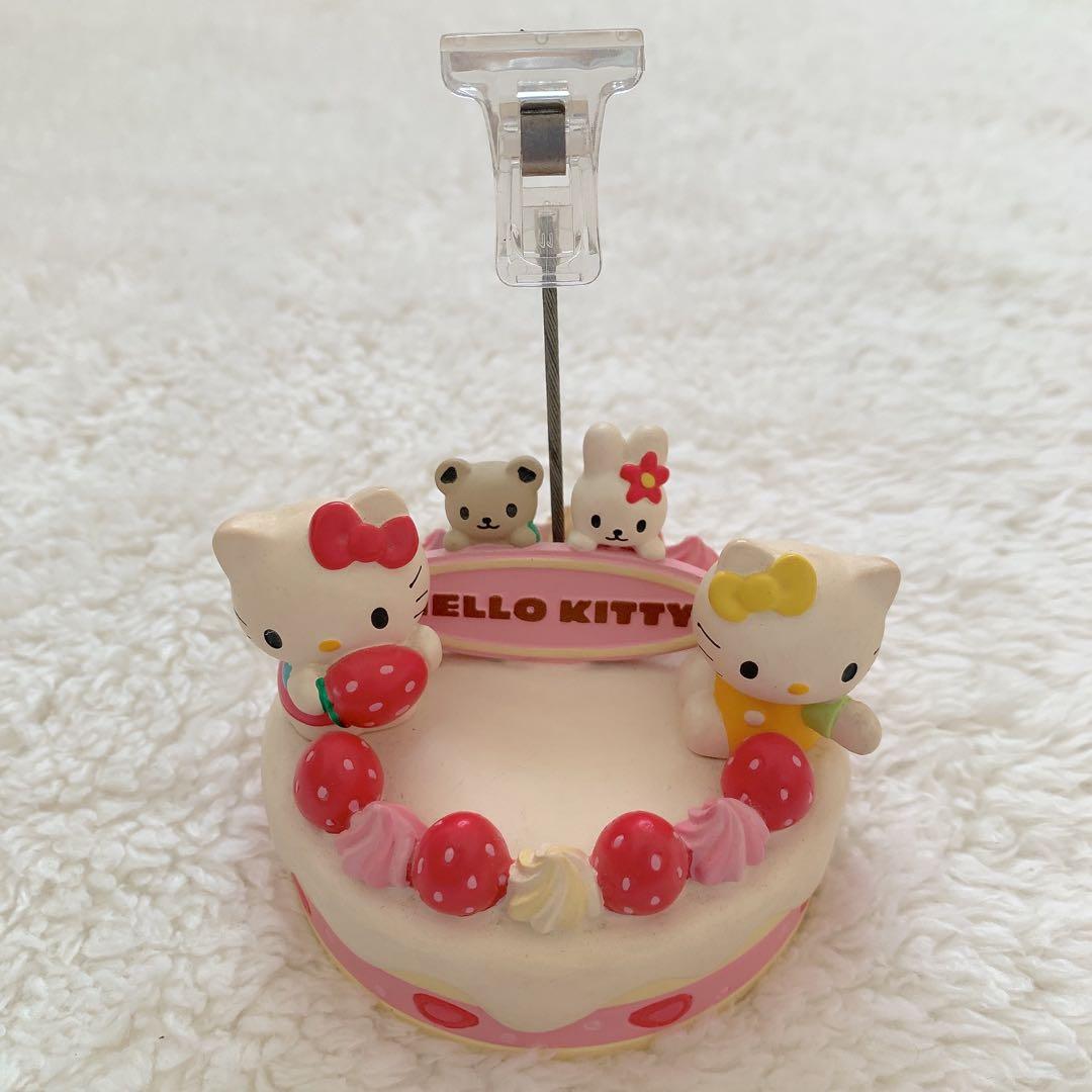【希少レア】ハローキティ ケーキ型ジオラマ クリップスタンド