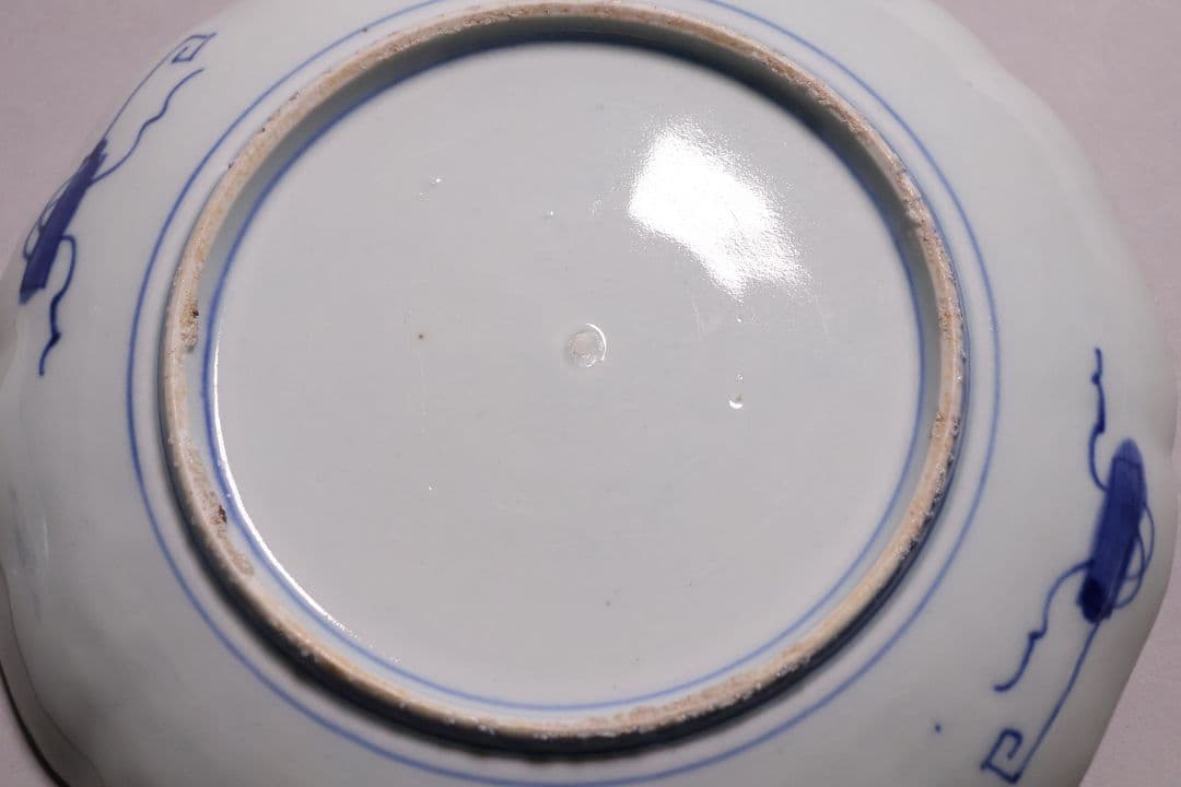 【CM119】古伊万里 色絵 中皿 2枚 盛皿 幅22.3cm 錦手 花鳥 草花