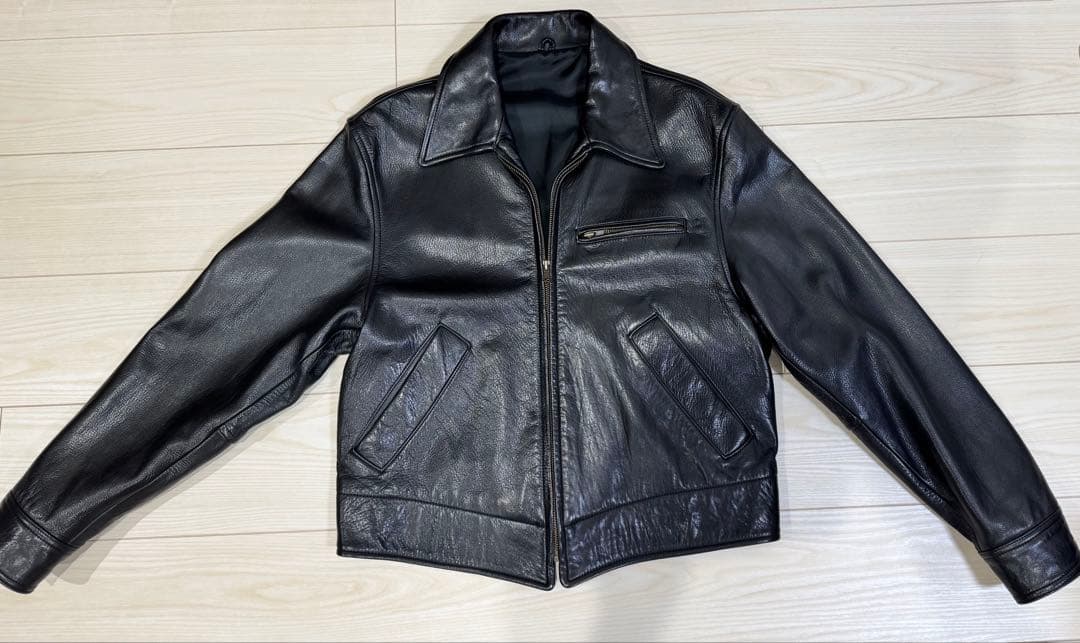 本革！牛革 Paul Smith London シングルライダースジャケット