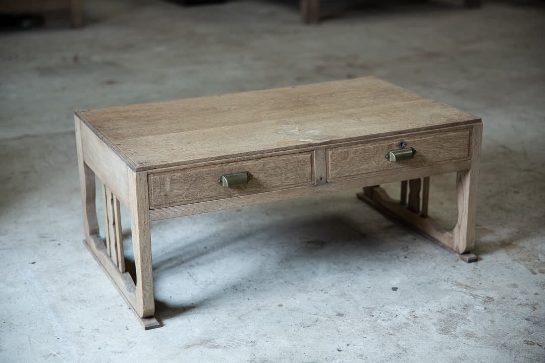 古家具 楢のローテーブル 文机 /幅786 高333 奥行508 送料込