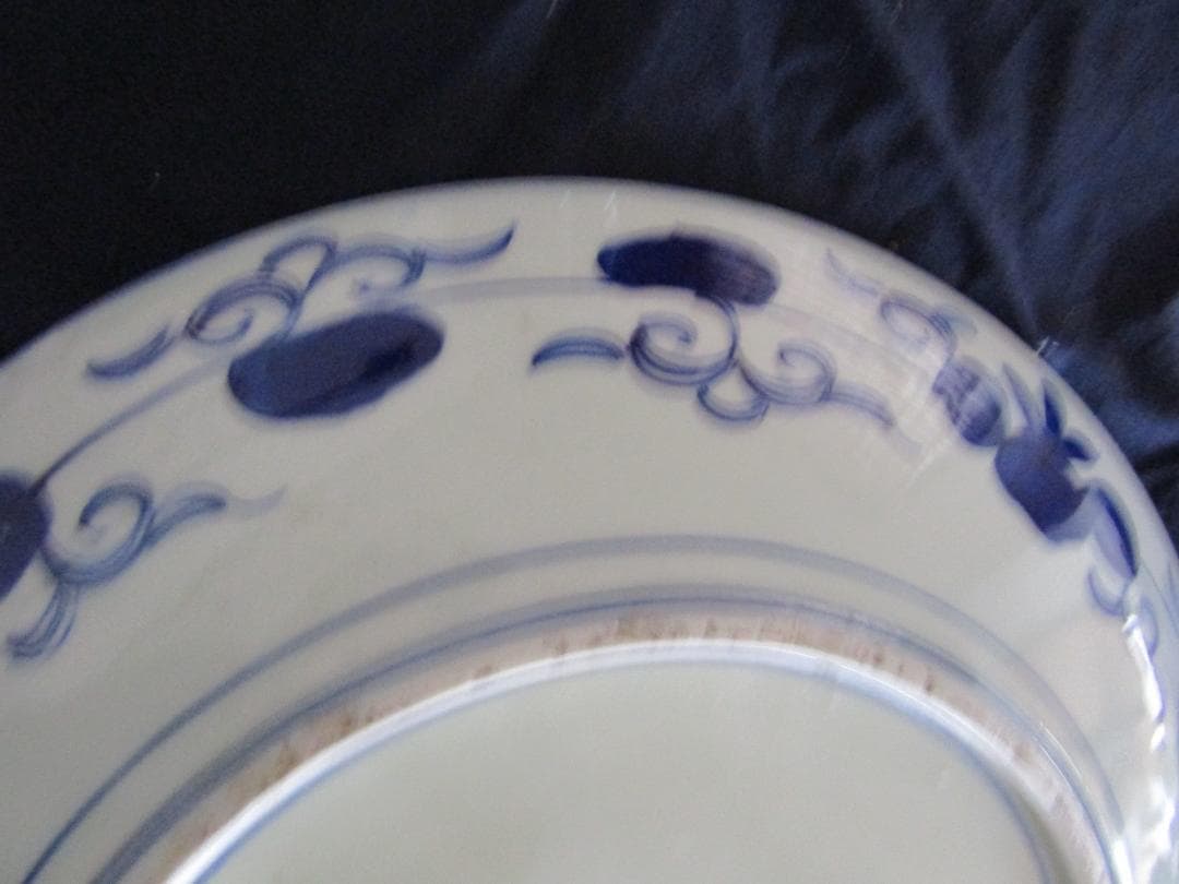 次代に残してほしい一品　伊万里べろ藍大皿　明治（A301)