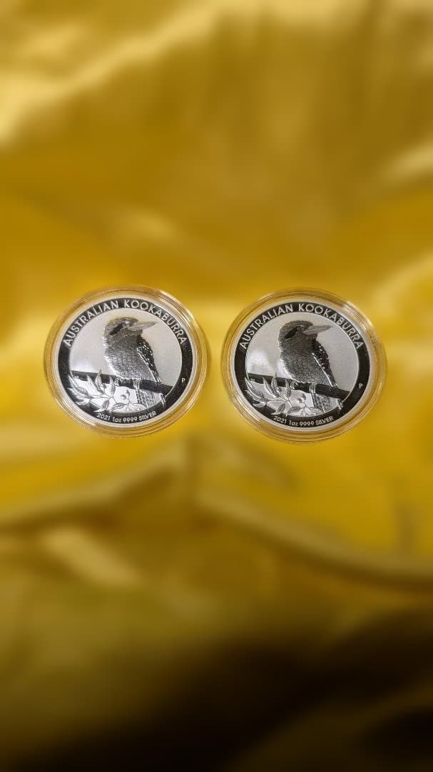 オーストラリア・クッカバラ銀貨 2枚セット 2021年　新品未使用品