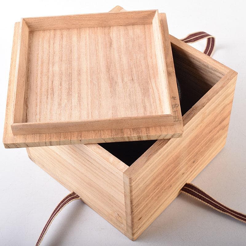 茶道具　楽焼　佐々木松楽造　黒楽茶碗　共布共箱　C　R8686