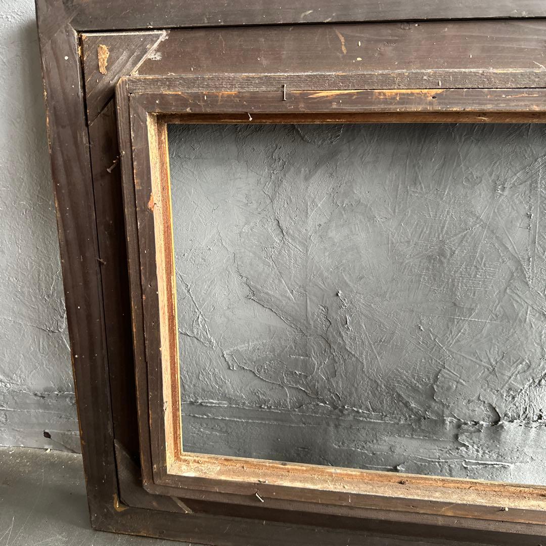 瞬間大幅お値下げ❣️希少品❣️アンティーク　木製額縁　ディスプレイに！