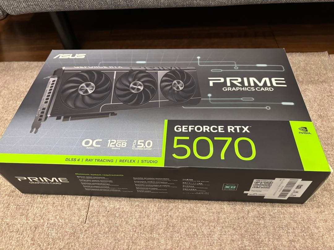 ASUS PRIME-RTX5070 未使用品 開封 即日発送