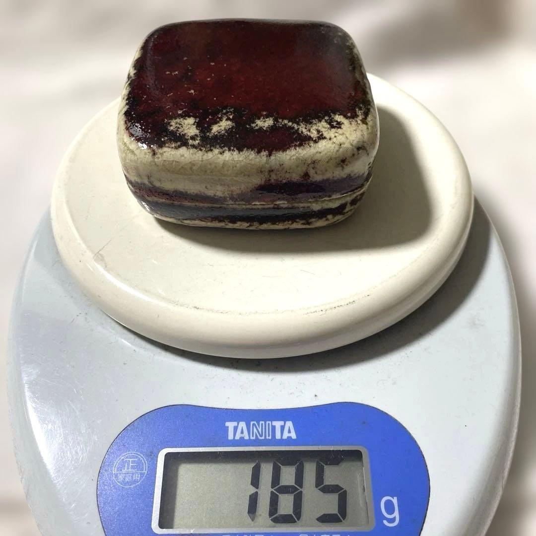 J-13 香合　鯉江茲方　常滑焼　茶道具　共箱　アンティーク　美術品　工芸品