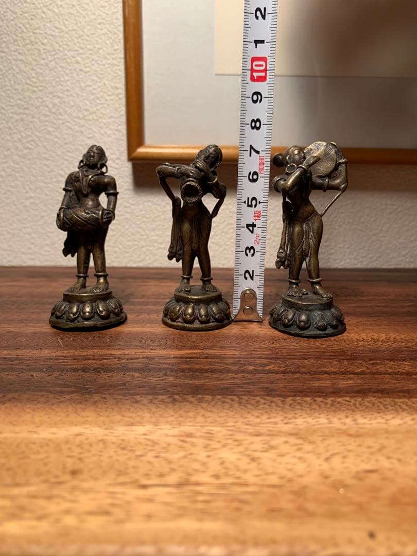 インド 真鍮 女神 ドクラ ヒンドゥー教 4体セット 古美術 19世紀