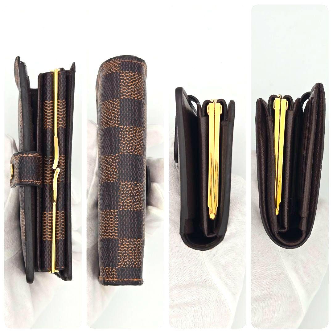 【新型】ルイヴィトン ポルトフォイユ ヴィエノワ ダミエ がま口 二つ折り財布