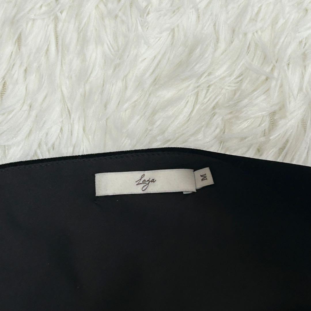 LEJA アシンメトリーティアードフリル3WAYベロアIラインドレスワンピース