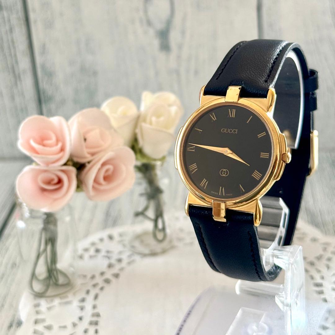 【希少】グッチ GUCCI 腕時計 3400FM ブラック メンズ