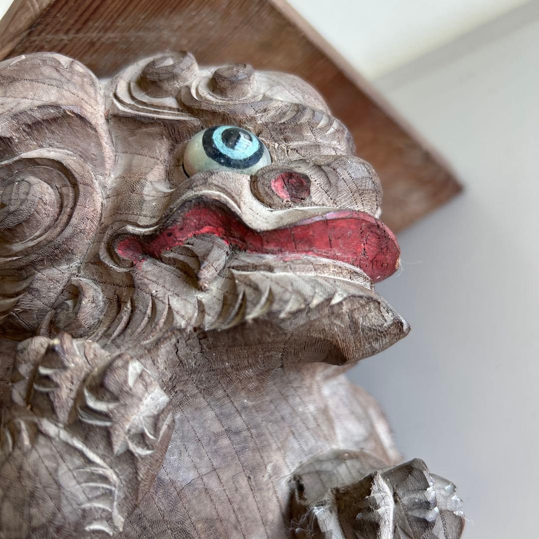 木彫獅子　彫物　木鼻　だんじり　骨董　神社仏閣地車