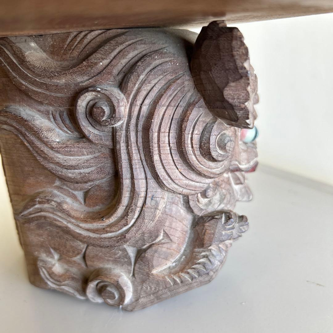 木彫獅子　彫物　木鼻　だんじり　骨董　神社仏閣地車