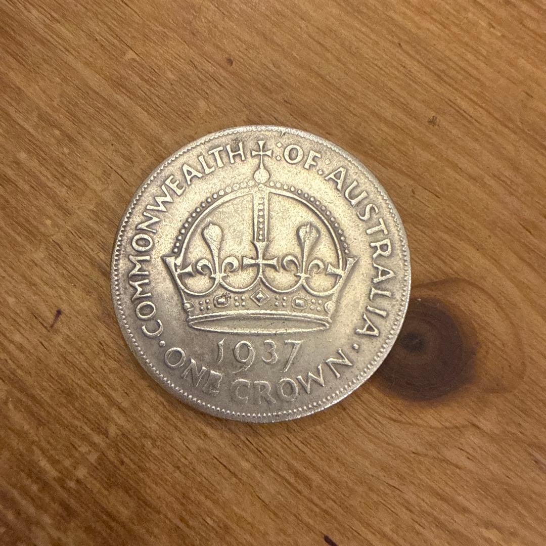 1937年 オーストラリア 1クラウン硬貨
