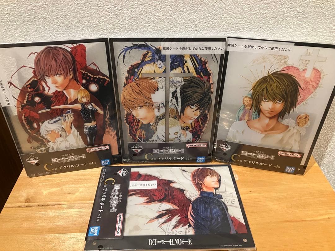 一番くじDEATH NOTE C賞アクリルボード F賞クリアポスターコンプセット