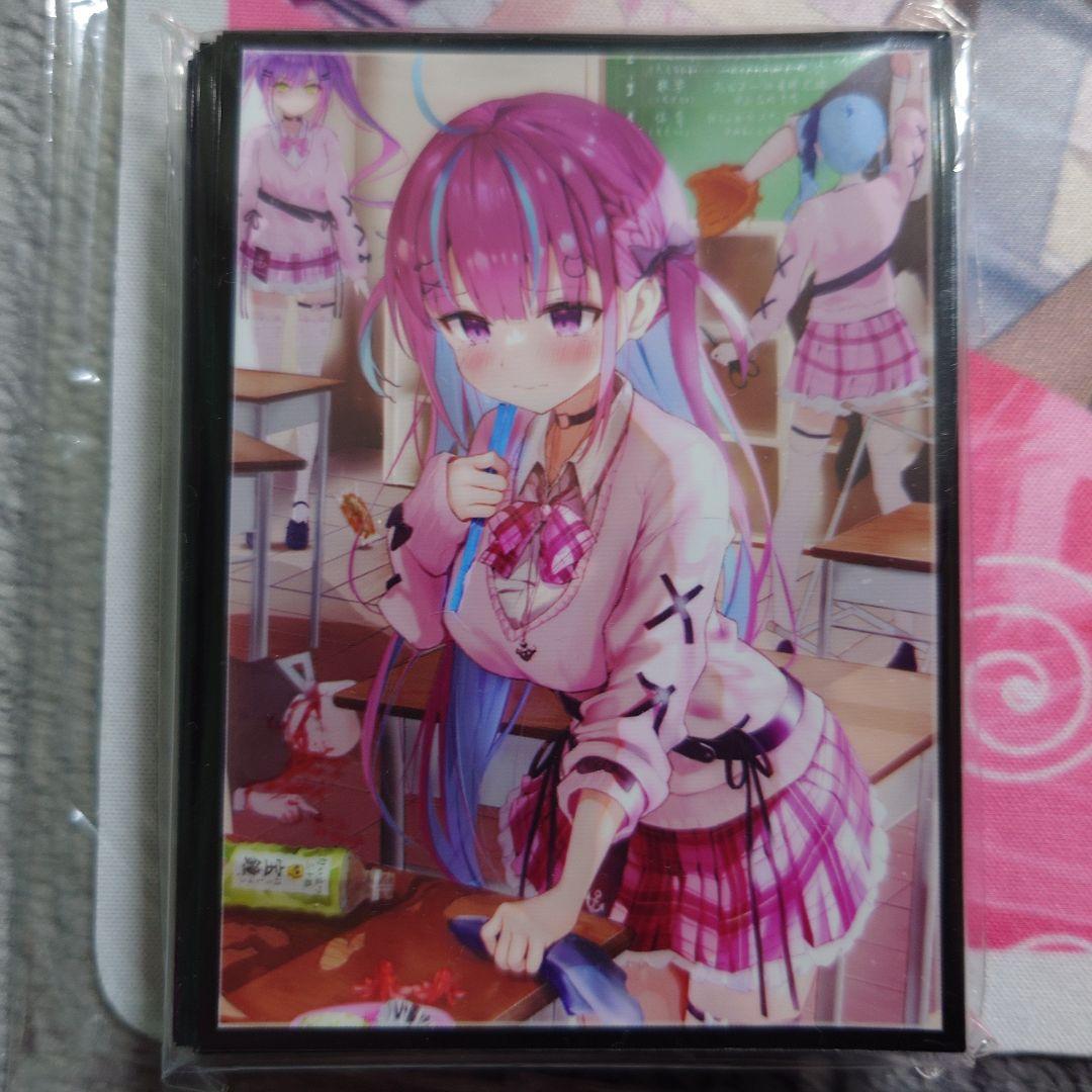 α1 ホロライブ お弁当&ひっくり返す 湊あくあ スリーブ&プレイマット