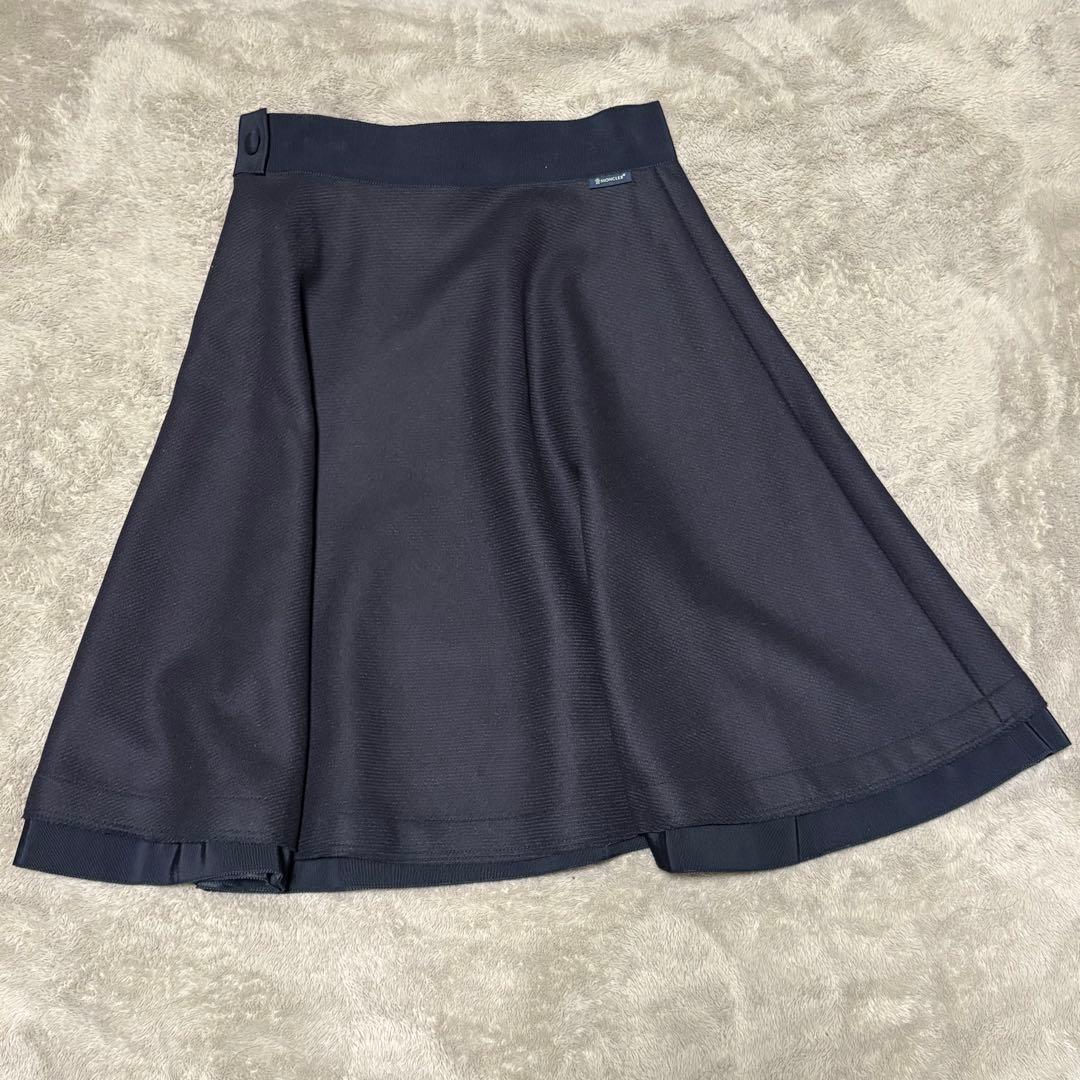美品★ 冬向き MONCLERフレアスカート ウール 42 モンクレール