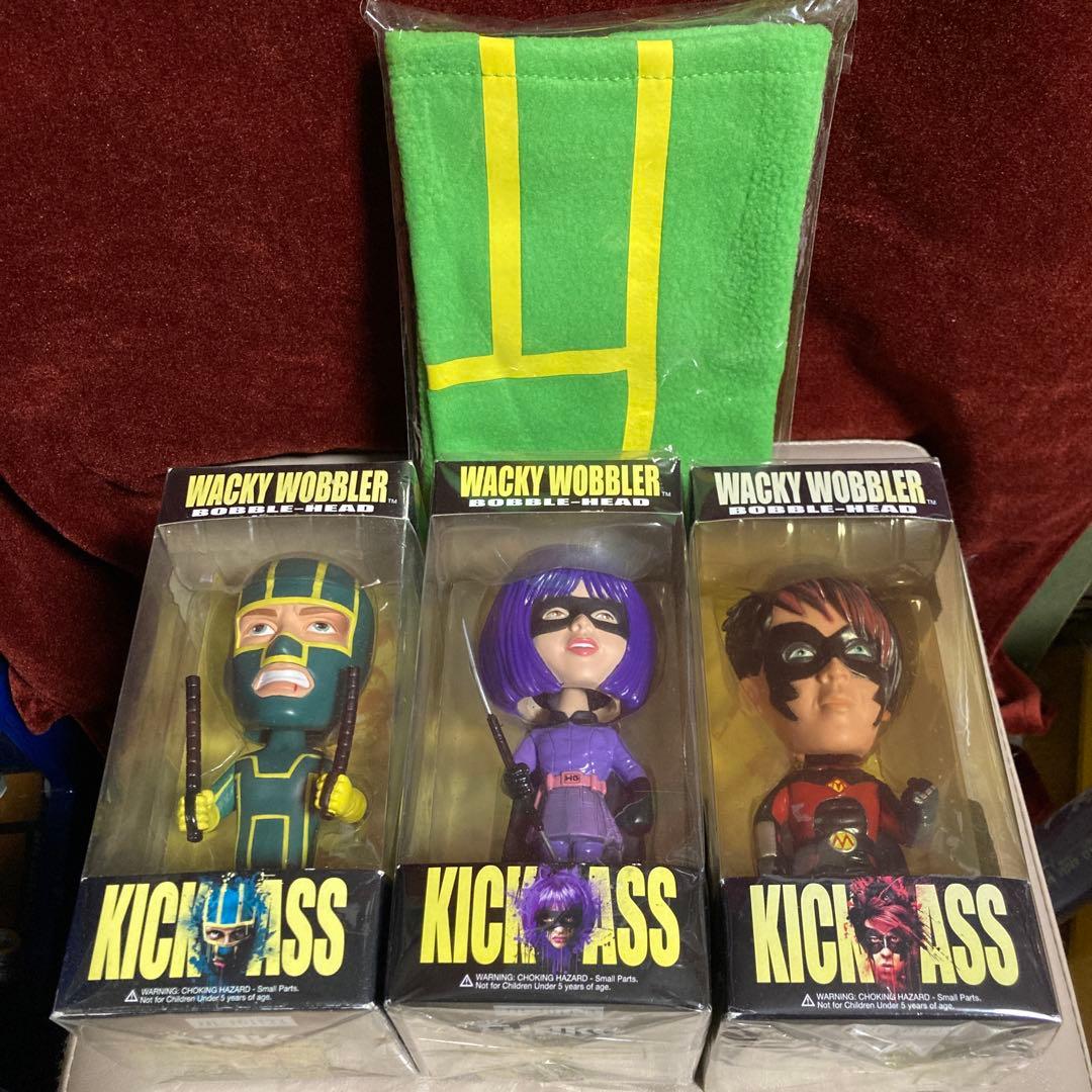 キックアス ワッキーワブラー ボブルヘッド 3体と変身ネックウォークマー