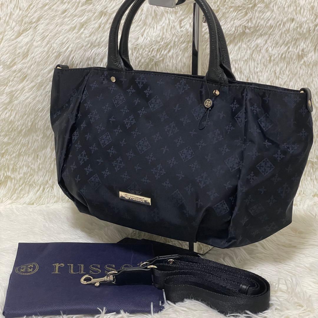 ロココ 様russet ラシット 2way ショルダー トートバッグ ネイビー