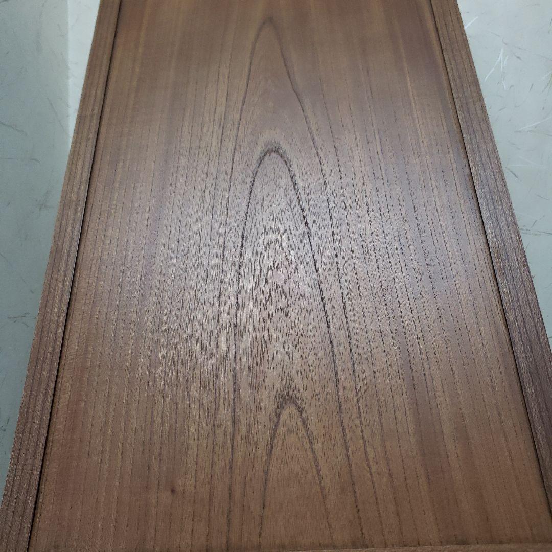 蔵出し特価　本欅無垢材　花台　艶消し ５９×３５×１０cm