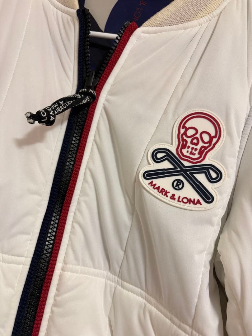 MARK&LONA 中綿ブルゾンリバーシブル 40サイズ白