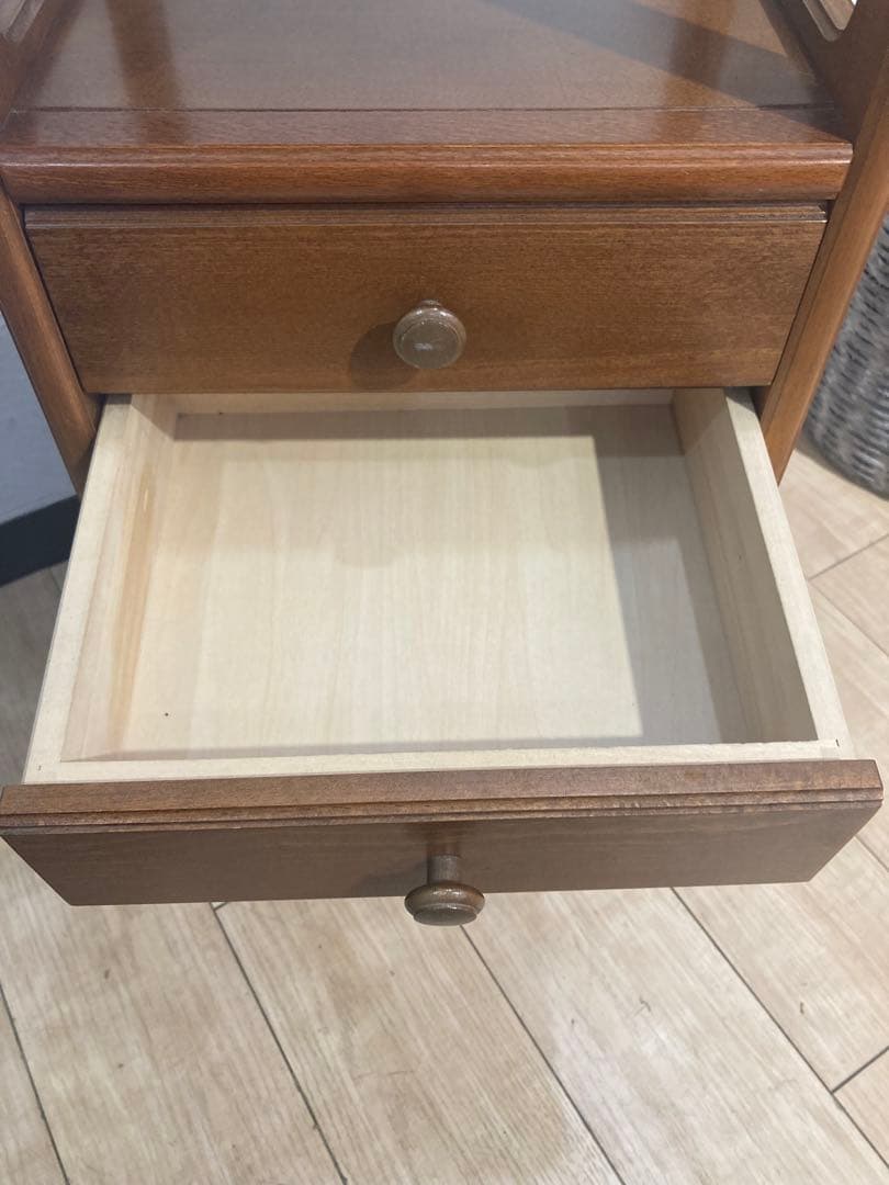 オールドカリモク　木製　棚　5段キャビネット　引き出し　アンティーク　レトロ