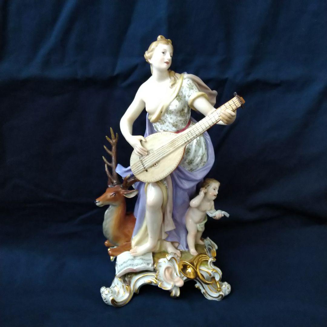 希少✤1924年以前マイセン(Meissen)『聴覚(五感の寓意より）』