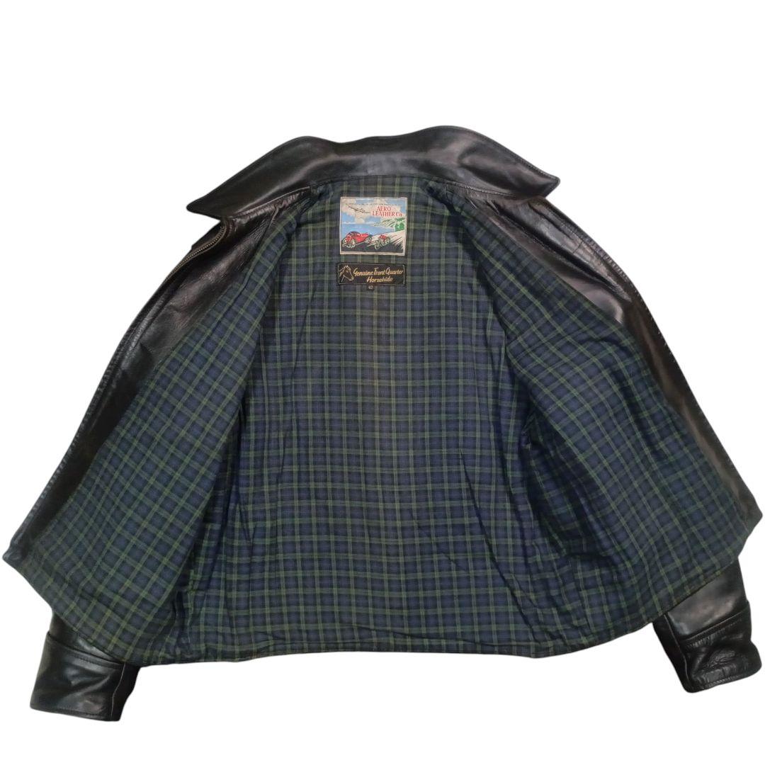 ✨AERO LEATHER 茶芯 ホースハイド カフェレーサーシングルライダース