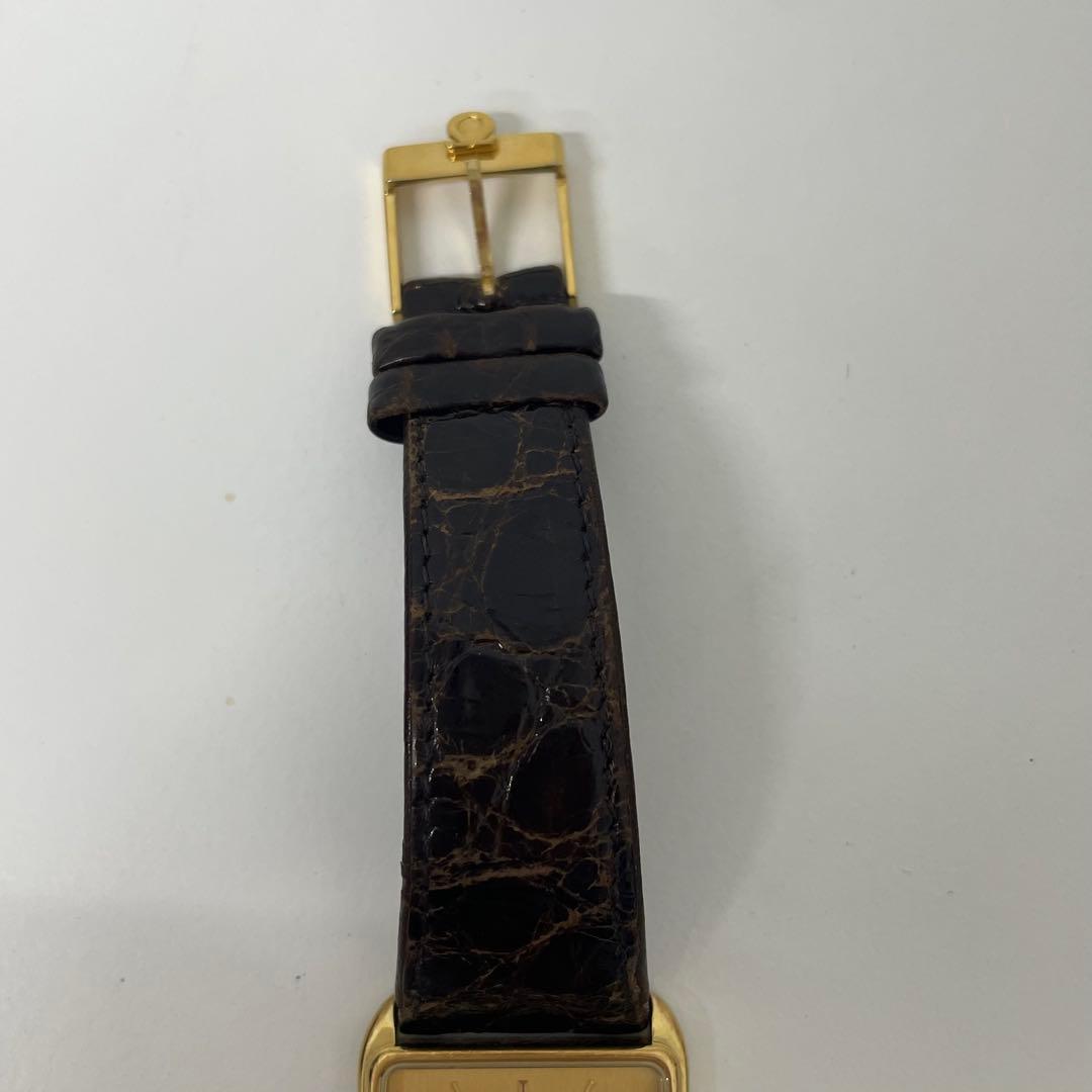 【TK】OMEGA オメガ　DeVile スクエア　クォーツ腕時計　不動