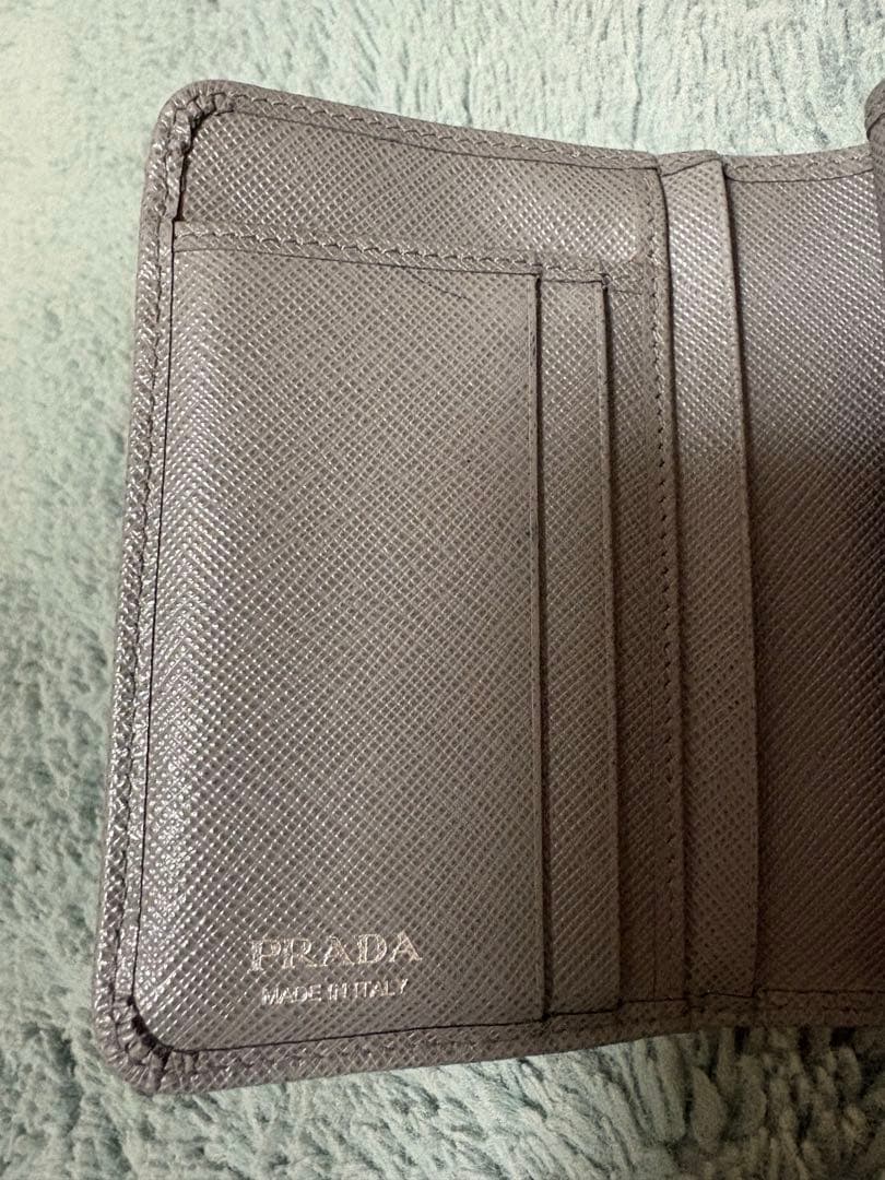タイムセール❣️PRADA プラダ 二つ折財布 現行1ML018 MARMOグレー