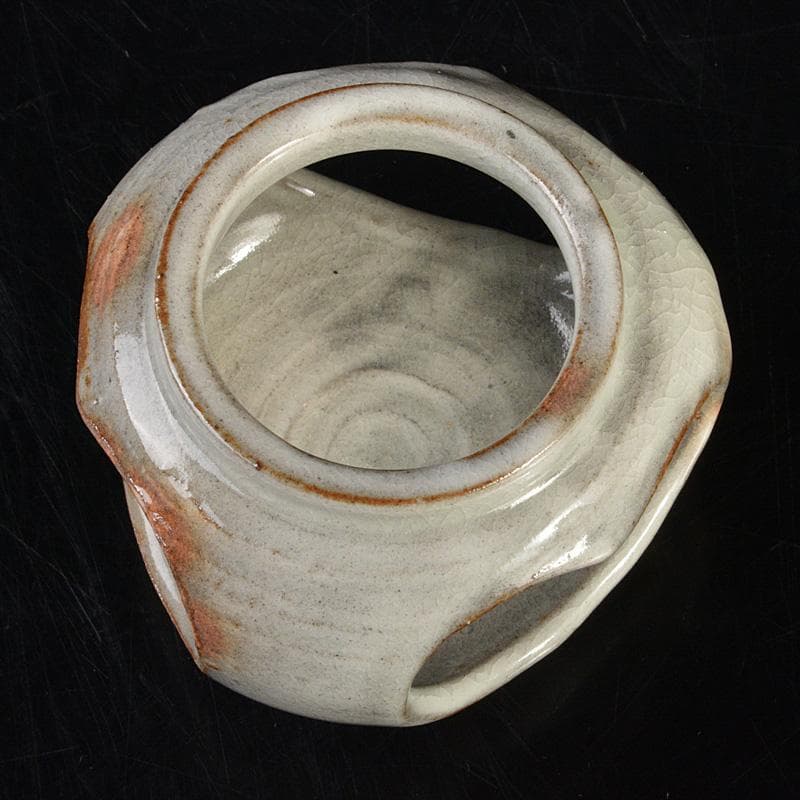 茶道具　萩焼　水尾峰雪作　蓋置　共箱　V　6013