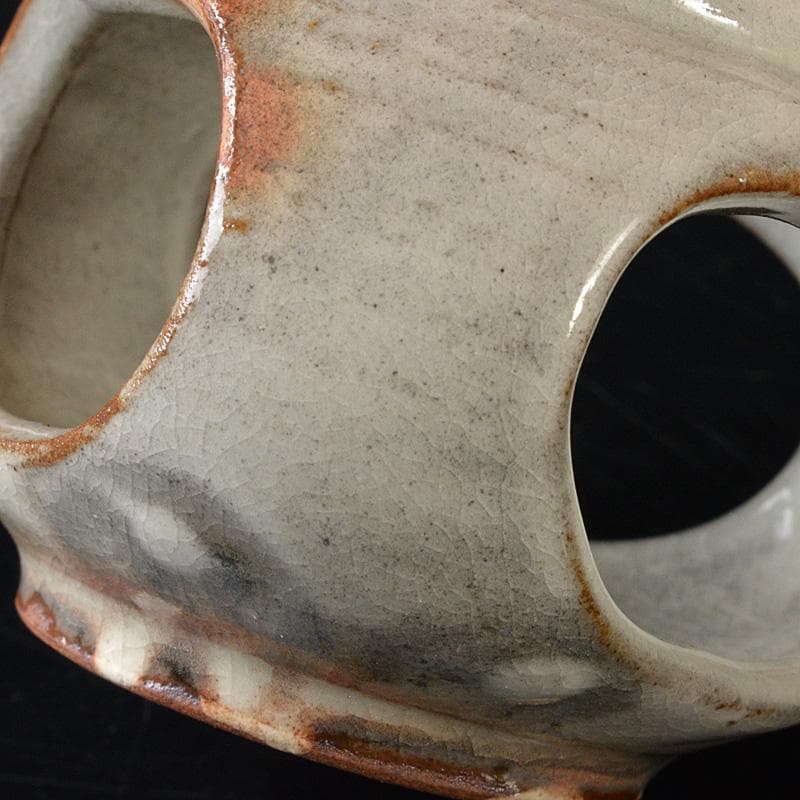 茶道具　萩焼　水尾峰雪作　蓋置　共箱　V　6013