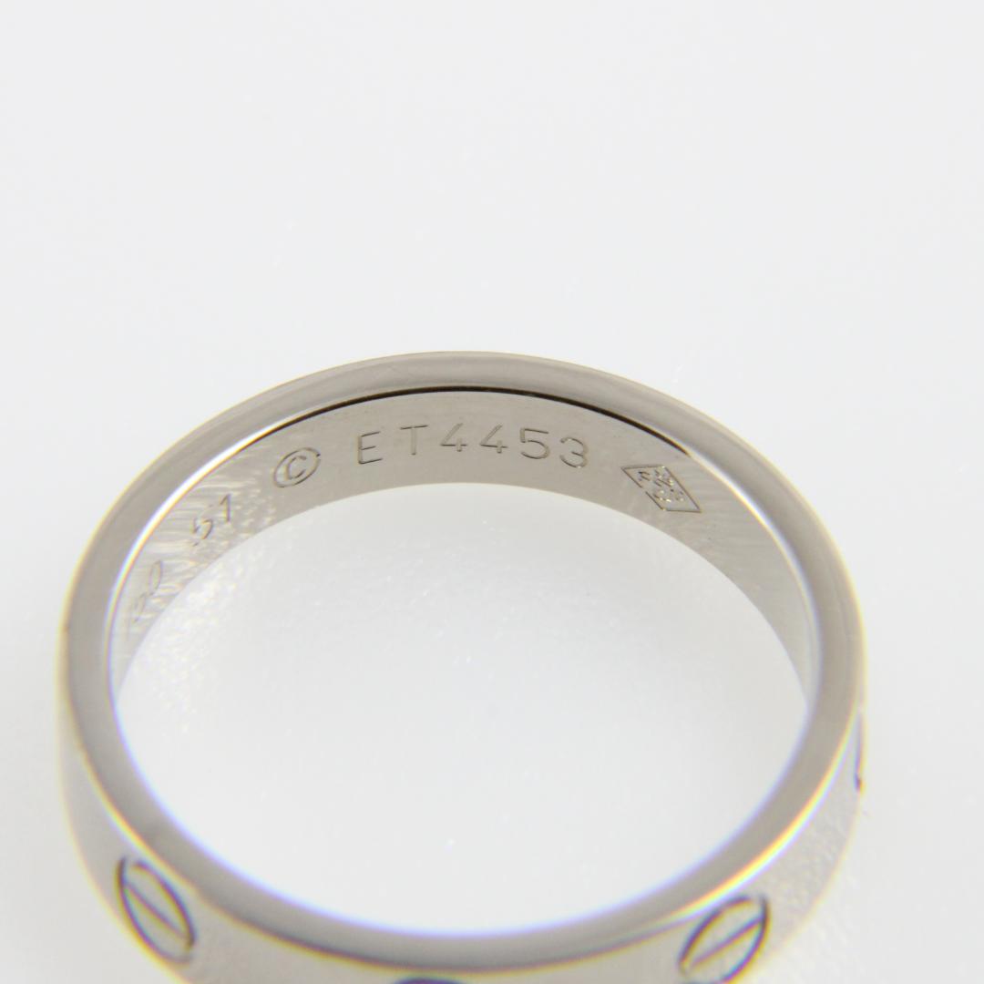 【磨き済み】 カルティエ ミニラブリング　K18　ホワイトゴールド　11号