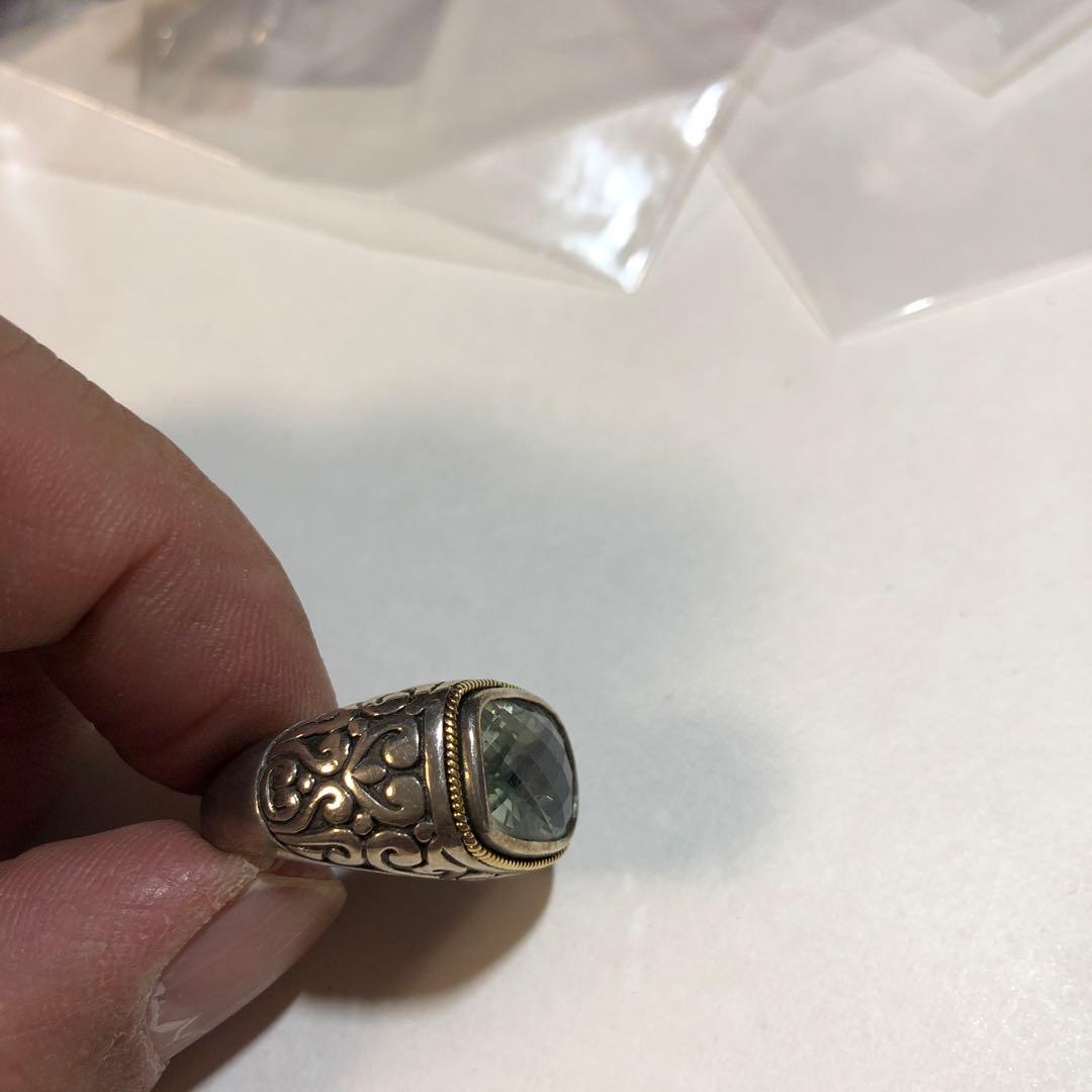 9167 EFFY エフィ　リング　18k 925シルバー　約14-15号