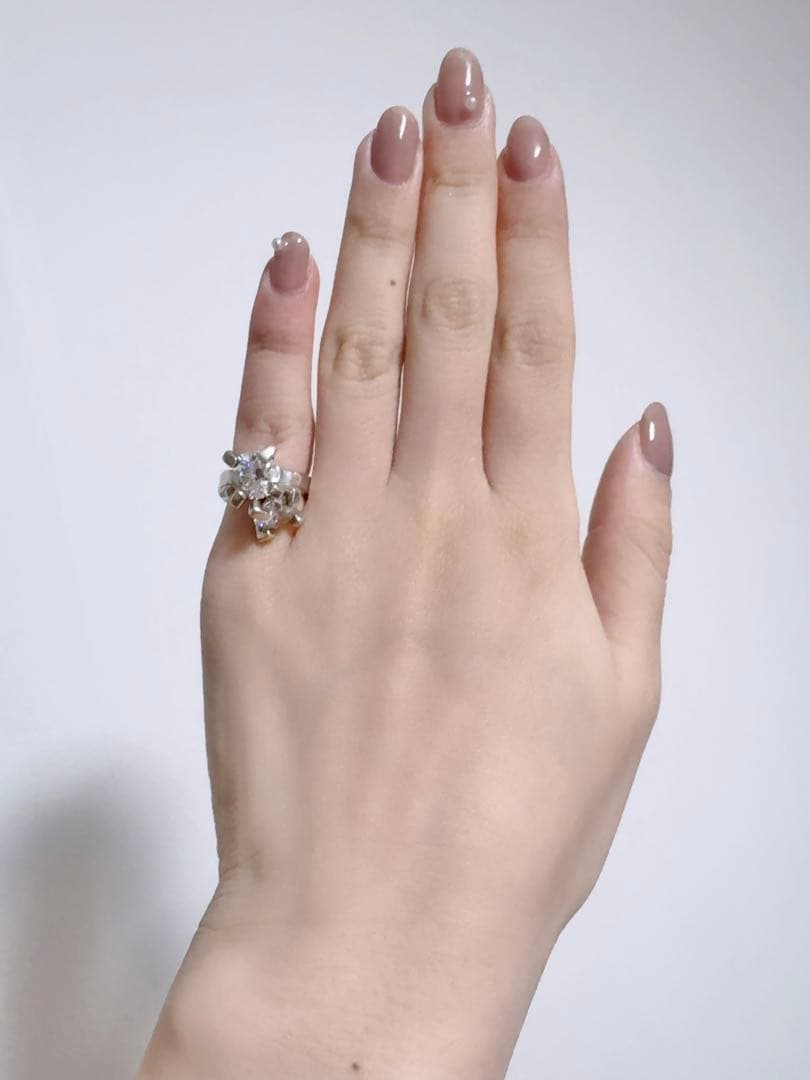 【美品】e.m. ジルコニアリング1号/シルバー925