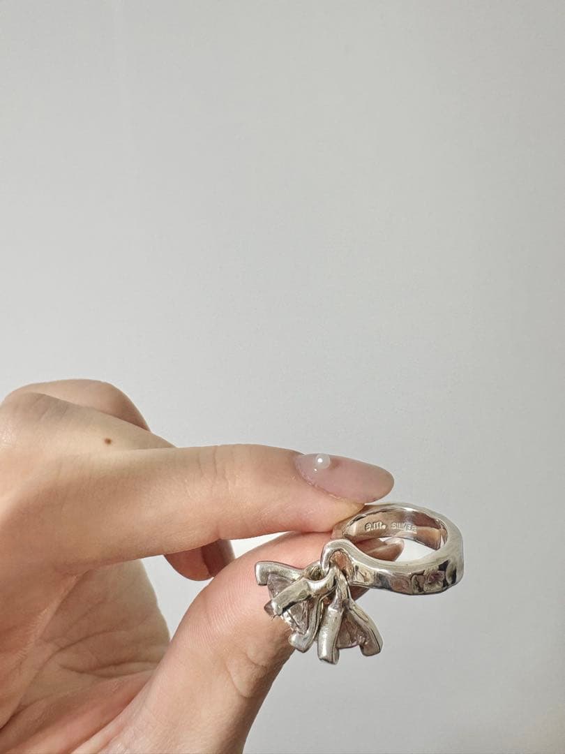 【美品】e.m. ジルコニアリング1号/シルバー925