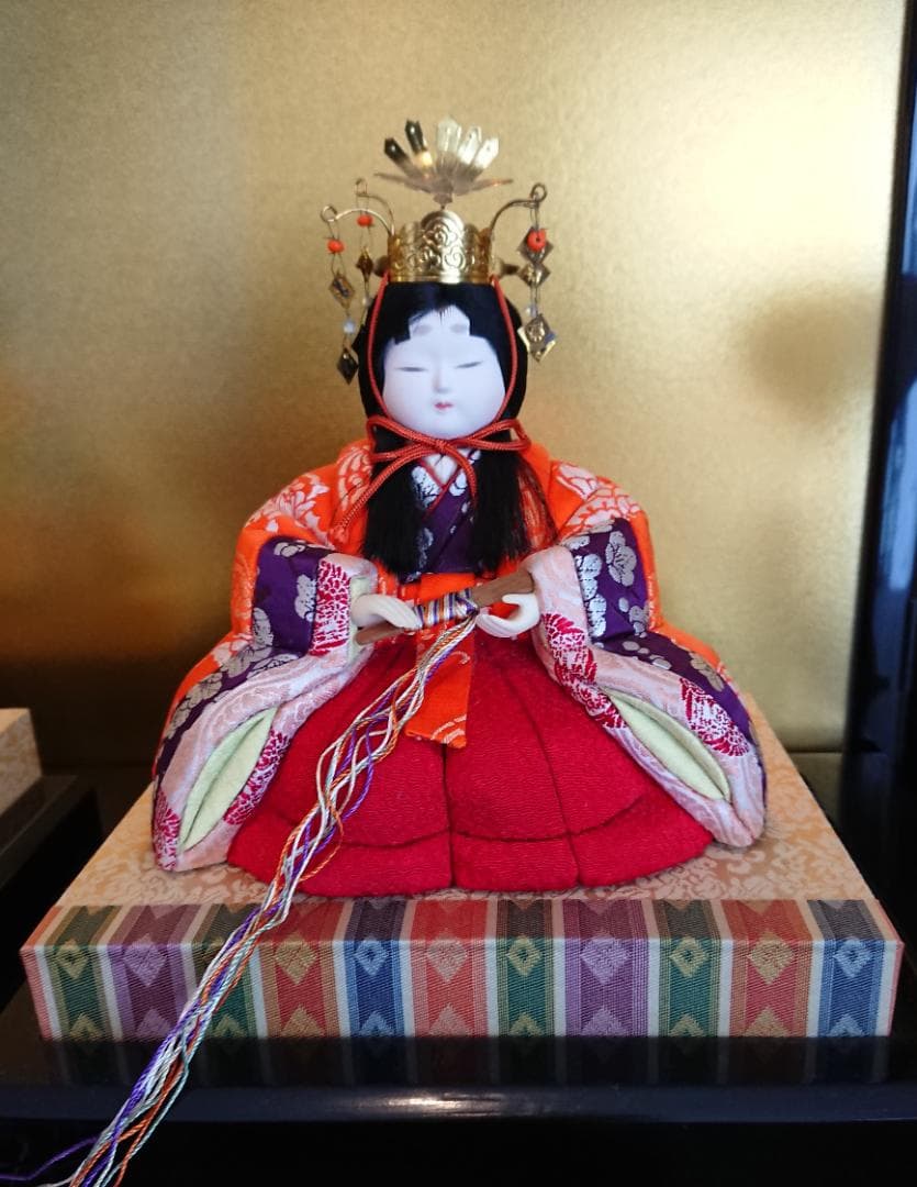 真多呂人形　若葉雛　木目込