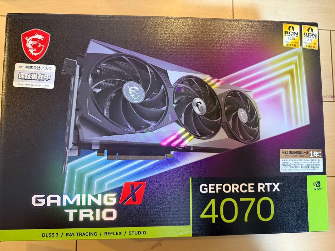 グラフィックボード・グラボ・ビデオカード MSI GeForce RTX 4070 Gaming X Trio