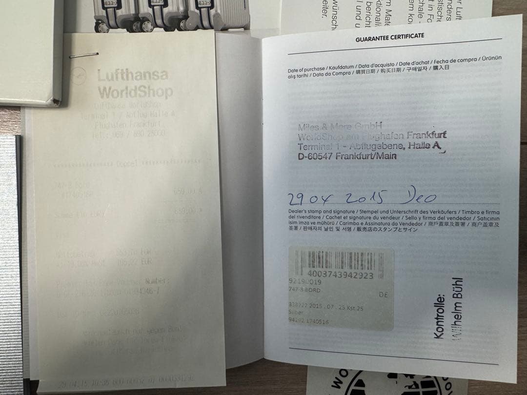 超美品 リモワ RIMOWA ルフトハンザ 限定 32L 2輪