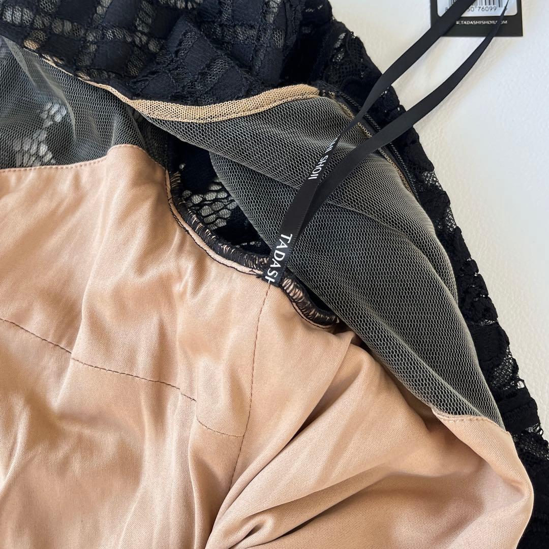 未使用✨ タダシショージ Lace & Crepe Gownドレス 黒