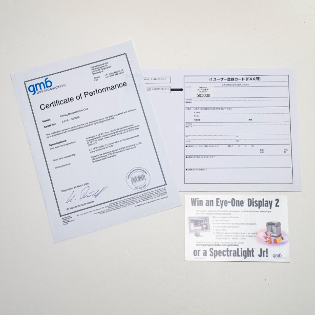 Eye One i1 モニター キャリブレーション カラーマッチング 測定器