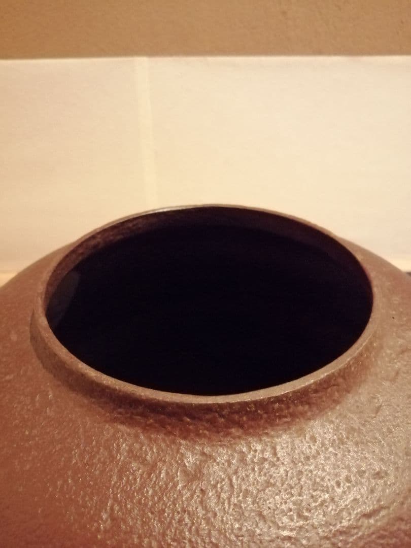 【茶事具】釜師浄清　千鳥地紋尻張釜　茶釜　釜397