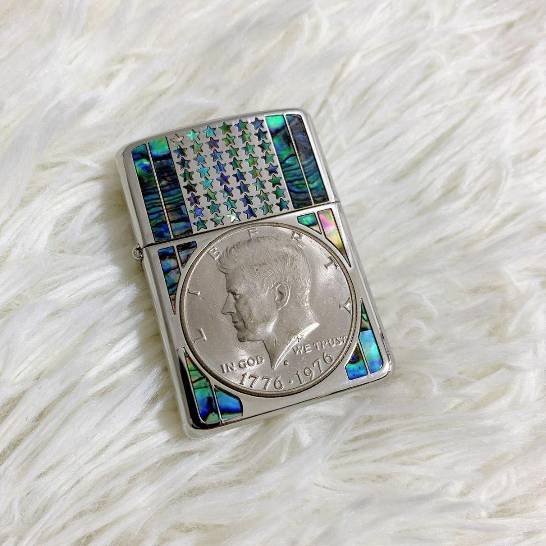 希少 未使用品 ZIPPO アーマーケース アメリカ建国200周年記念 ケネディ