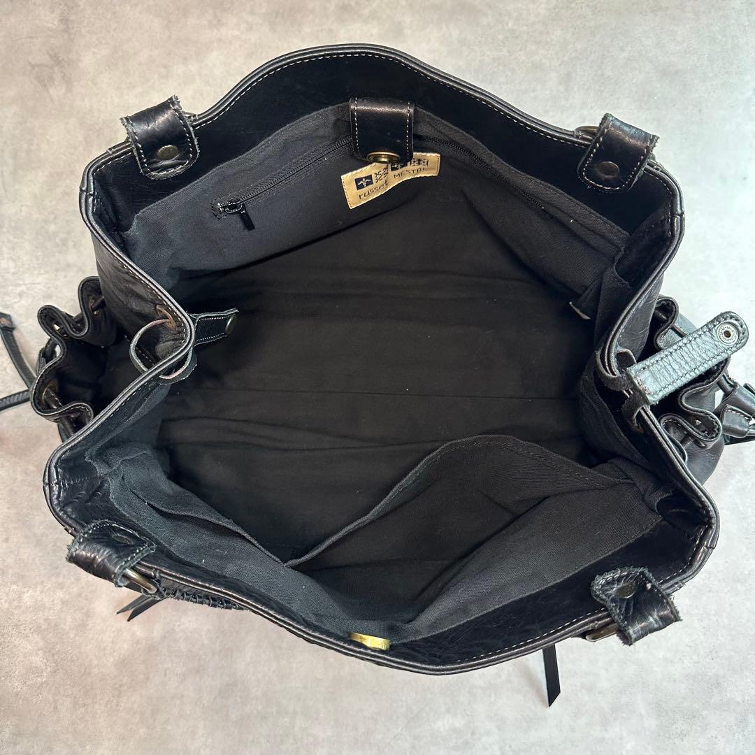 russet エンボスロゴ　オールレザー ホーボー　ワンショルダーバッグ　肩掛け